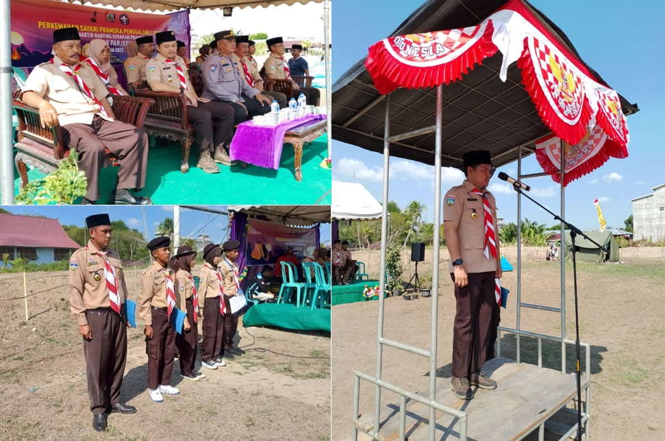 Camat Nipah Panjang Resmi Buka Perkemahan Safari Pramuka Penggalang di Desa Pemusiran